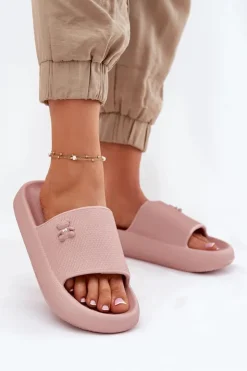 Hot Buty damskie Vinceza Piankowe Klapki Damskie Na Platformie Z Misiem Vinceza 75210 Różowe Różowy