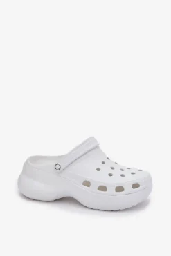 Big Star Shoes Klapki Damskie Big Star|Klapki Basenowe*Piankowe Klapki Damskie Na Masywnej Podeszwie Big Star RR274A119 Białe Biały