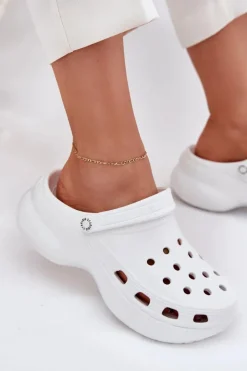 Big Star Shoes Klapki Damskie Big Star|Klapki Basenowe*Piankowe Klapki Damskie Na Masywnej Podeszwie Big Star RR274A119 Białe Biały