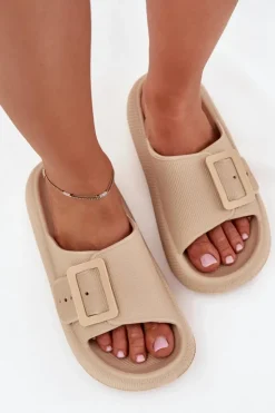 Damskie Buty damskie Vinceza Piankowe Klapki Damskie Z Klamrą Vinceza 75207 Beżowe