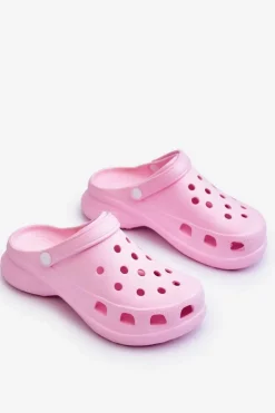 Boto Klapki Basenowe|Klapki Damskie Klasyczne*Piankowe Klapki Kroksy Na Masywnej Podeszwie Różowe Katniss