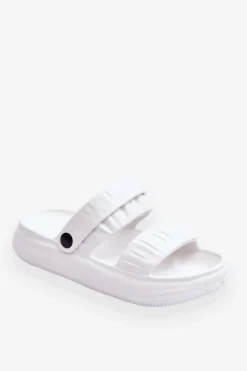 Discount Boto Piankowe Klapki Sandałki Białe Lirell