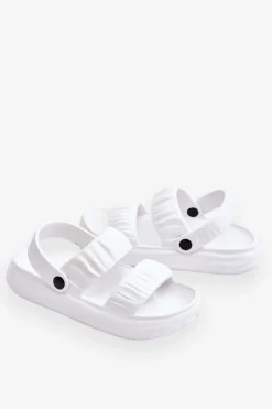 Discount Boto Piankowe Klapki Sandałki Białe Lirell