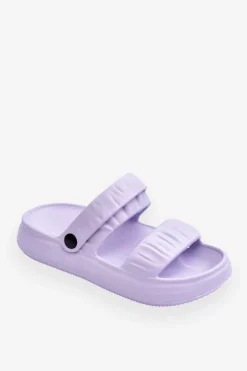 Hot Boto Piankowe Klapki Sandałki Fioletowe Lirell