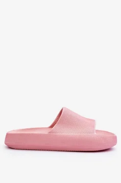 Online Boto Piankowe Modne Klapki Na Masywnej Platformie Różowe Linnea