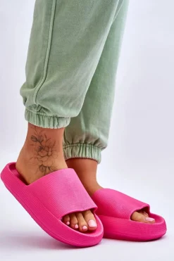 Damskie Boto Piankowe Modne Klapki Na Masywnej Platformie Fuksja Linnea