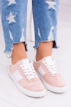 Damskie Boto Różowe Trampki Tenisówki Bati