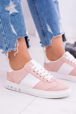 Damskie Boto Różowe Trampki Tenisówki Bati