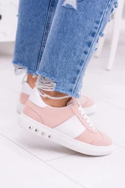 Damskie Boto Różowe Trampki Tenisówki Bati