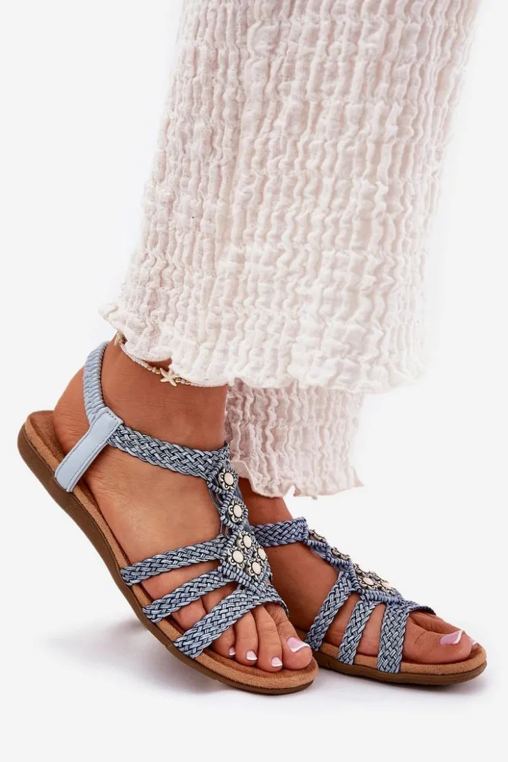 Damskie Artiker Sandały Damski Płaskie Z Plecionymi Paskami 56C1325 e