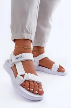 Best Big Star Shoes Sandały Damskie Big Star FF274A603 Białe Biały