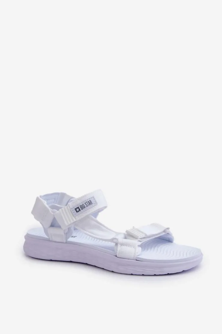 Best Big Star Shoes Sandały Damskie Big Star FF274A603 Białe Biały
