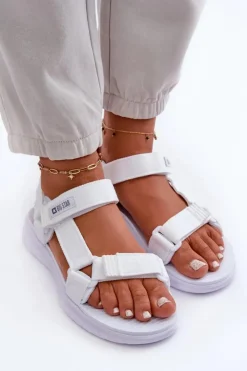 Best Big Star Shoes Sandały Damskie Big Star FF274A603 Białe Biały