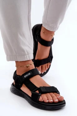 Hot Big Star Shoes Sandały Damskie Big Star FF274A600 Czarne Czarny