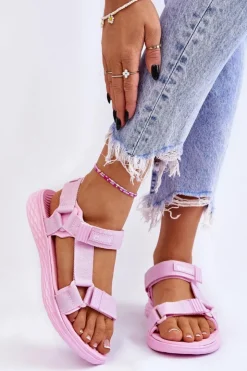 Damskie Big Star Shoes Sandały Damskie Big Star LL274A100 Różowe