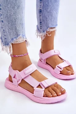 Damskie Big Star Shoes Sandały Damskie Big Star LL274A100 Różowe