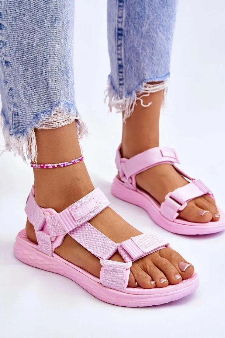 Damskie Big Star Shoes Sandały Damskie Big Star LL274A100 Różowe