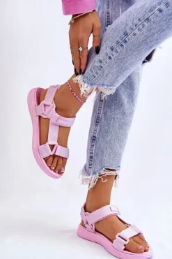 Damskie Big Star Shoes Sandały Damskie Big Star LL274A100 Różowe