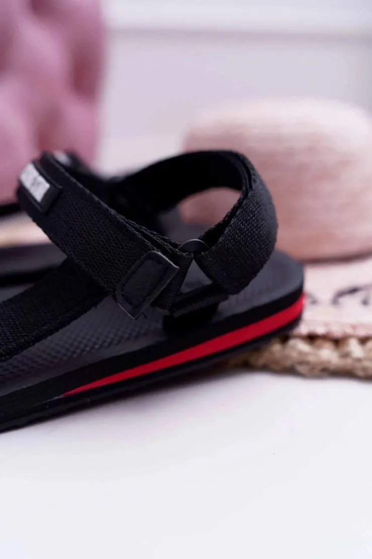 Best Big Star Shoes Sandały Damskie Big Star Na Rzepy Czarne DD274A282