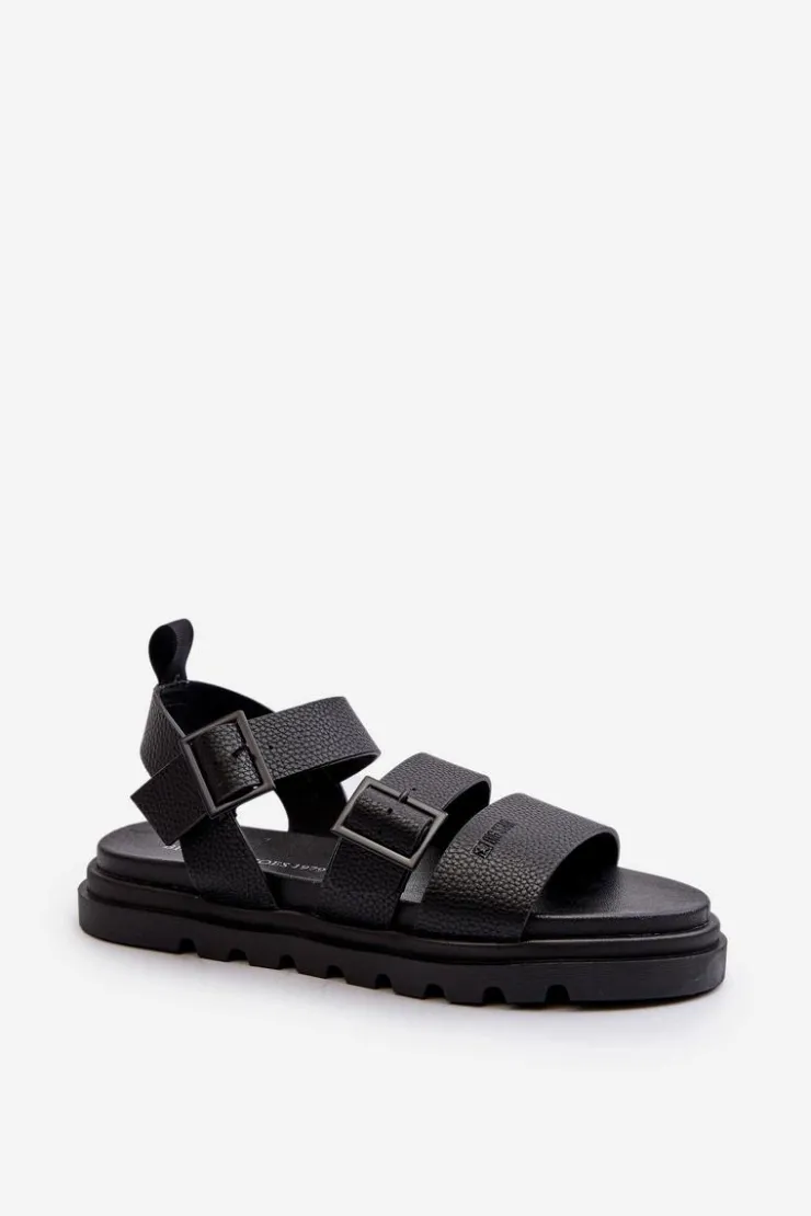 Damskie Big Star Shoes Sandały Damskie Eko Skórzane Big Star NN274065 Czarne