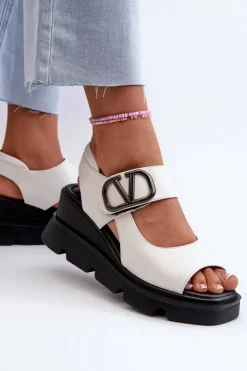 Damskie Buty damskie Vinceza Sandały Damskie Na Koturnie I Platformie Z Eko Skóry Vinceza 58292 Białe