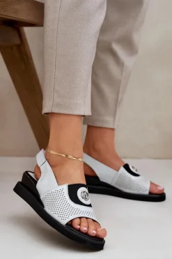 Damskie Boto Sandały Damskie Na Koturnie Srebrne Isnnoria