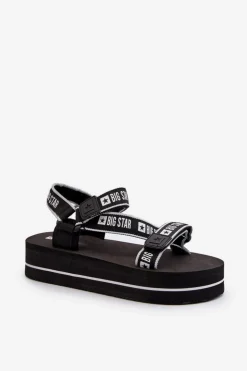 Damskie Big Star Shoes Sandały Damskie Na Platformie Big Star NN274A525 Czarne