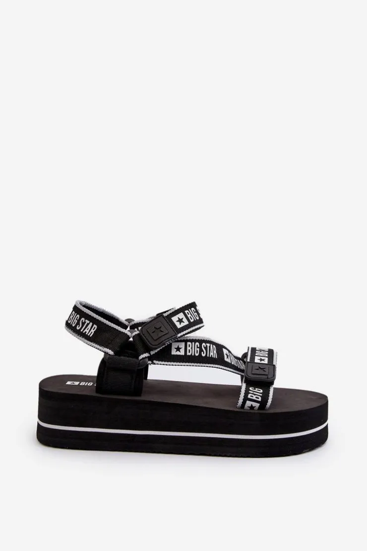 Damskie Big Star Shoes Sandały Damskie Na Platformie Big Star NN274A525 Czarne