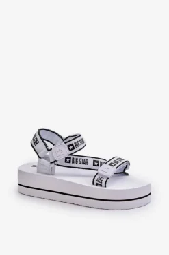 Hot Big Star Shoes Sandały Damskie Na Platformie Big Star NN274A526 Białe Biały