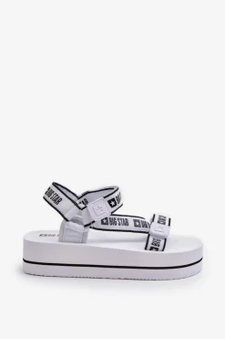 Hot Big Star Shoes Sandały Damskie Na Platformie Big Star NN274A526 Białe Biały