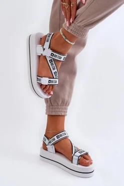 Hot Big Star Shoes Sandały Damskie Na Platformie Big Star NN274A526 Białe Biały