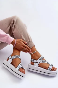 Hot Big Star Shoes Sandały Damskie Na Platformie Big Star NN274A526 Białe Biały