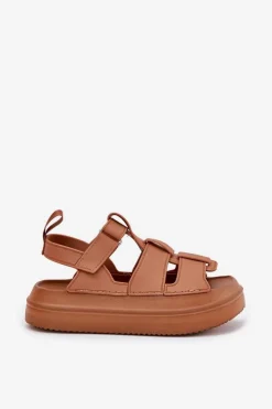 Damskie Boto Sandały Damskie Na Platformie Camel Nitavelia