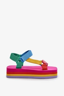 New Boto Sandały Damskie Na Platformie Multikolor Edireda