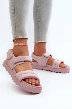 Damskie Big Star Shoes Sandały Damskie Na Platformie Big Star NN274753 Różowe