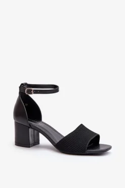 Evento Sandały Na Obcasie*Sandały Damskie Na Słupku Czarne Desvia