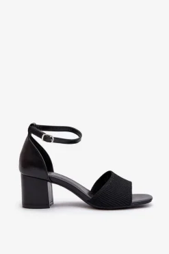 Evento Sandały Na Obcasie*Sandały Damskie Na Słupku Czarne Desvia