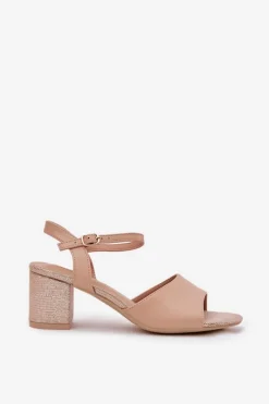 Buty damskie Vinceza Sandały Na Słupku|Sandały Na Obcasie*Sandały Damskie Na Słupku Vinceza 20275 Beżowe Beżowy