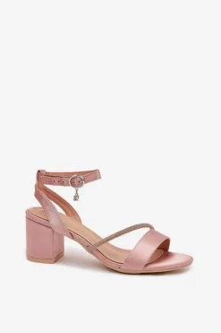 Damskie Buty damskie Vinceza Sandały Damskie Na Słupku Z Cyrkoniami Vinceza 20268 Beżowe