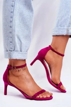 Boto Sandały Na Obcasie*Sandały Damskie Na Szpilce Klasyczne Fuksja Mintore