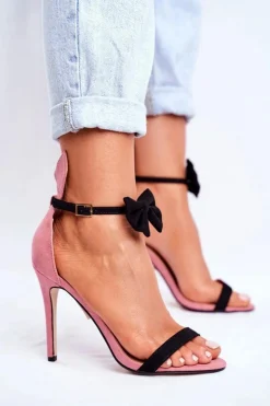 Discount Boto Sandały Damskie Na Szpilce Królicze Uszka Różowe Honey Bunny