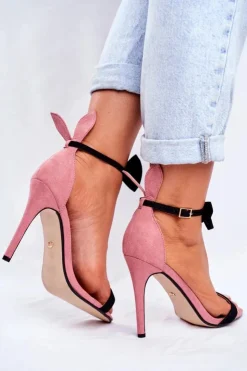 Discount Boto Sandały Damskie Na Szpilce Królicze Uszka Różowe Honey Bunny