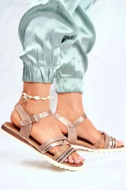 Evento Sandały Płaskie*Sandały Damskie Płaskie Brązowe Replay