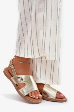 Damskie Buty damskie Vinceza Sandały Damskie Płaskie Z Ozdobnym Detalem Vinceza 17378 Złote