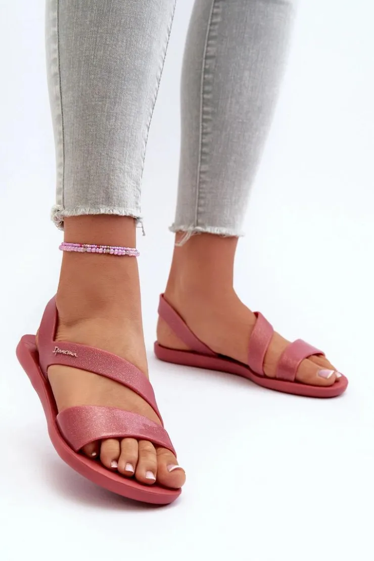 Discount Ipanema Sandały Damskie Z Brokatem 82429 Vibe Sandal Fem Różowe