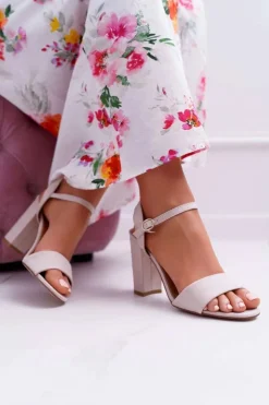 Damskie Boto Sandały Damskie Zamszowe Beżowe Baloo