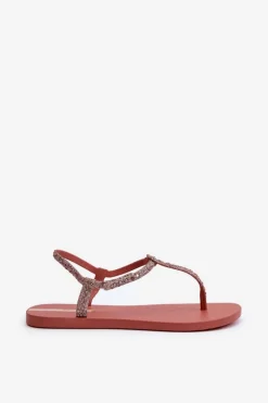 Ipanema Sandały Japonki Z Brokatem Damskie 26914 Class Brilha Fem Koralowe Różowy