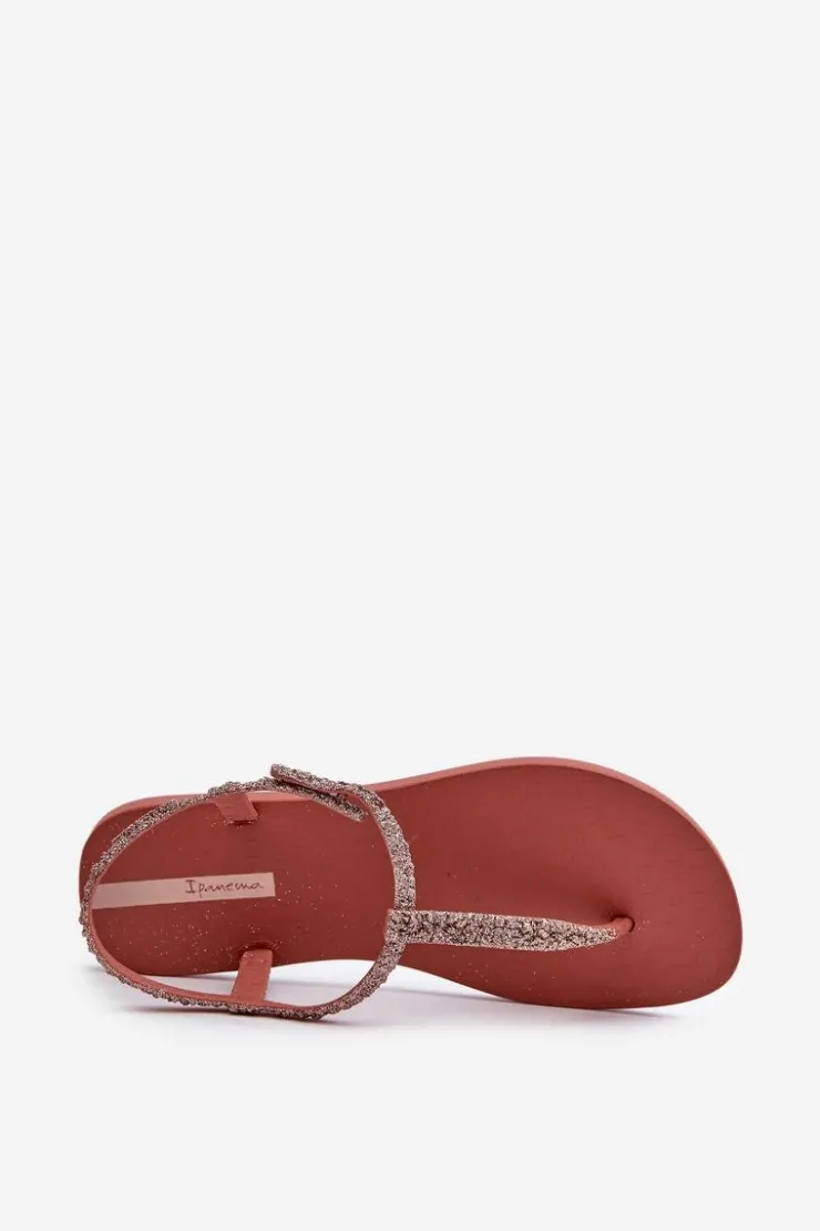 Ipanema Sandały Japonki Z Brokatem Damskie 26914 Class Brilha Fem Koralowe Różowy