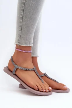 Hot Ipanema Sandały Japonki Z Brokatem Damskie 26914 Class Brilha Fem Jasnofioletowe