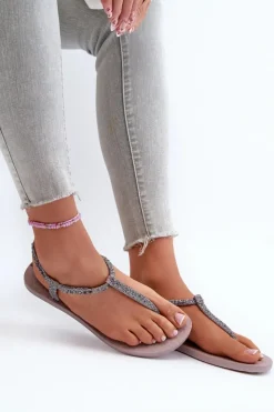 Hot Ipanema Sandały Japonki Z Brokatem Damskie 26914 Class Brilha Fem Jasnofioletowe